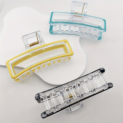 Enamel Painted Hairclip Plastic Hair Claw Hollow Hairclip