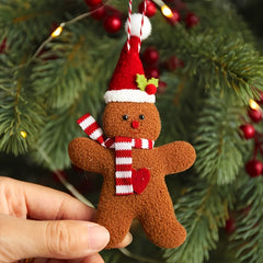 3pcs Gingerbread Man Female Doll Christmas Tree Pendant