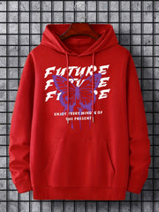Men's Butterfly Print Hoodie Pullover Sweatshirt