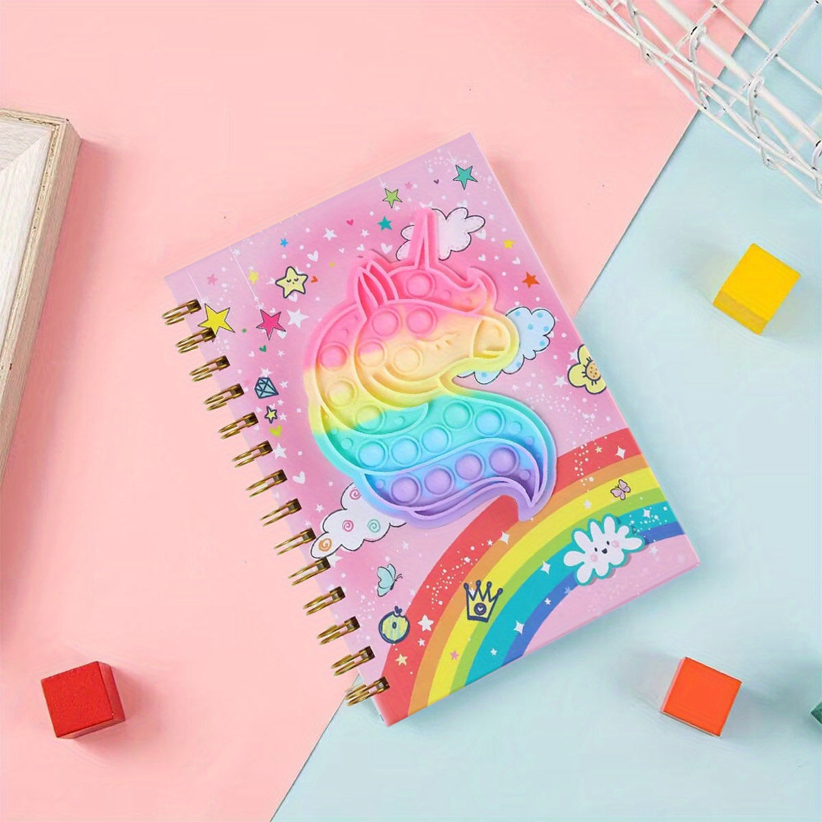 Cartoon Spiral Notebook for School Children and Students