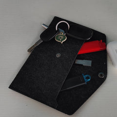 Mini Felt Travel Storage Bag for Jewelry Keychain Coins