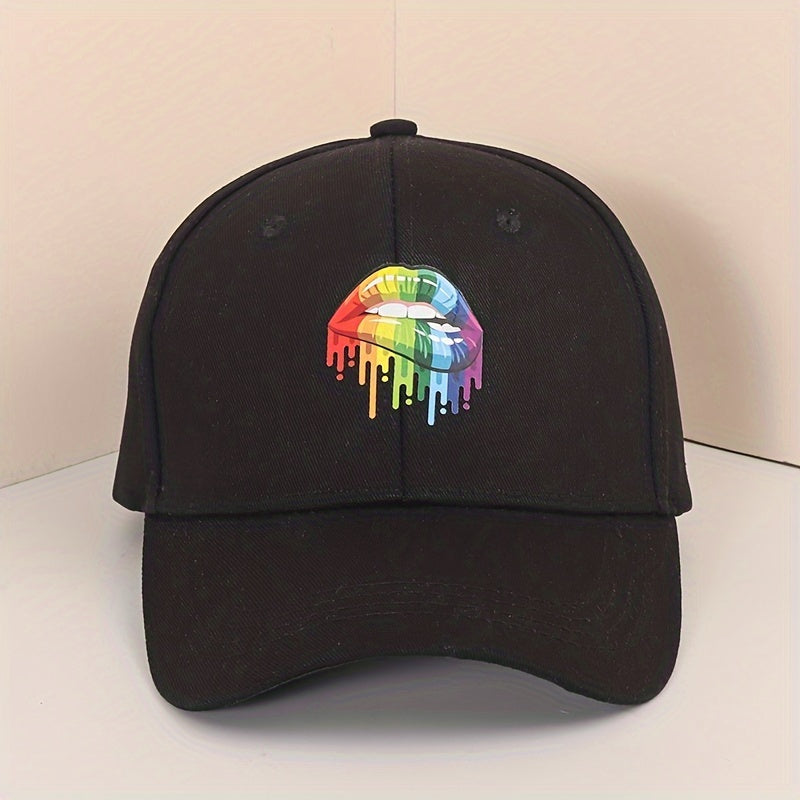 Colorful Lip Baseball Cap for Sun Protection