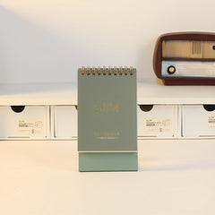 Green Gilded Desk Calendar for School & Office