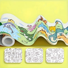 Creative Drawing Roll for Kids - 3 Sizes of Paper, Underwater World Theme