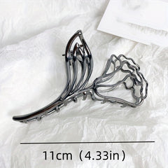 3pcs Flower Leaf Hair Claw Clip Hollow Ponytail Holder Hair Accessories