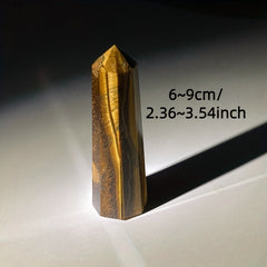 Yellow Tiger Eye Crystal Tower 6 inch Natural Healing Point Obelisk
