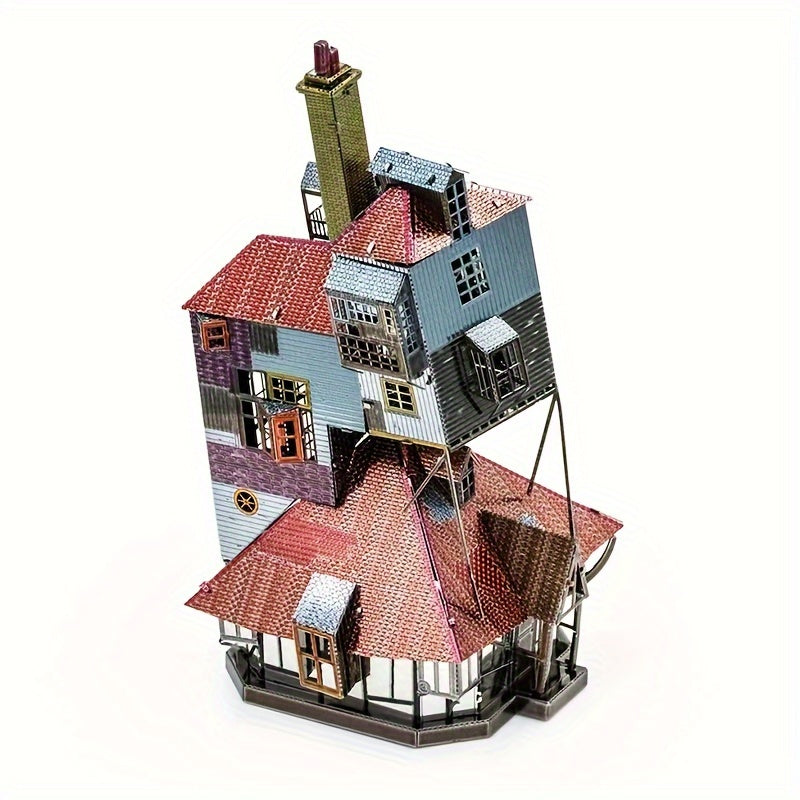 3D Metal Puzzle House Model Stainless Steel Assembled