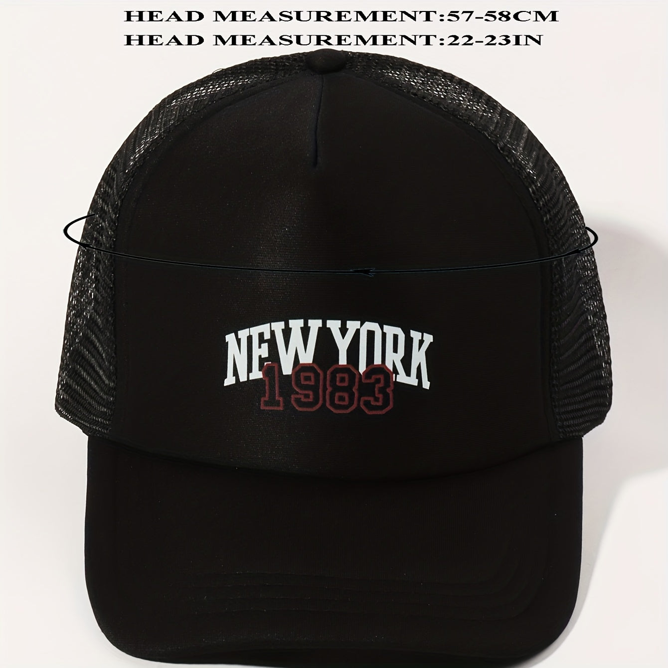 NY1983 Trucker Hat Baseball Cap Adjustable Mesh Sunshade Dad Hat