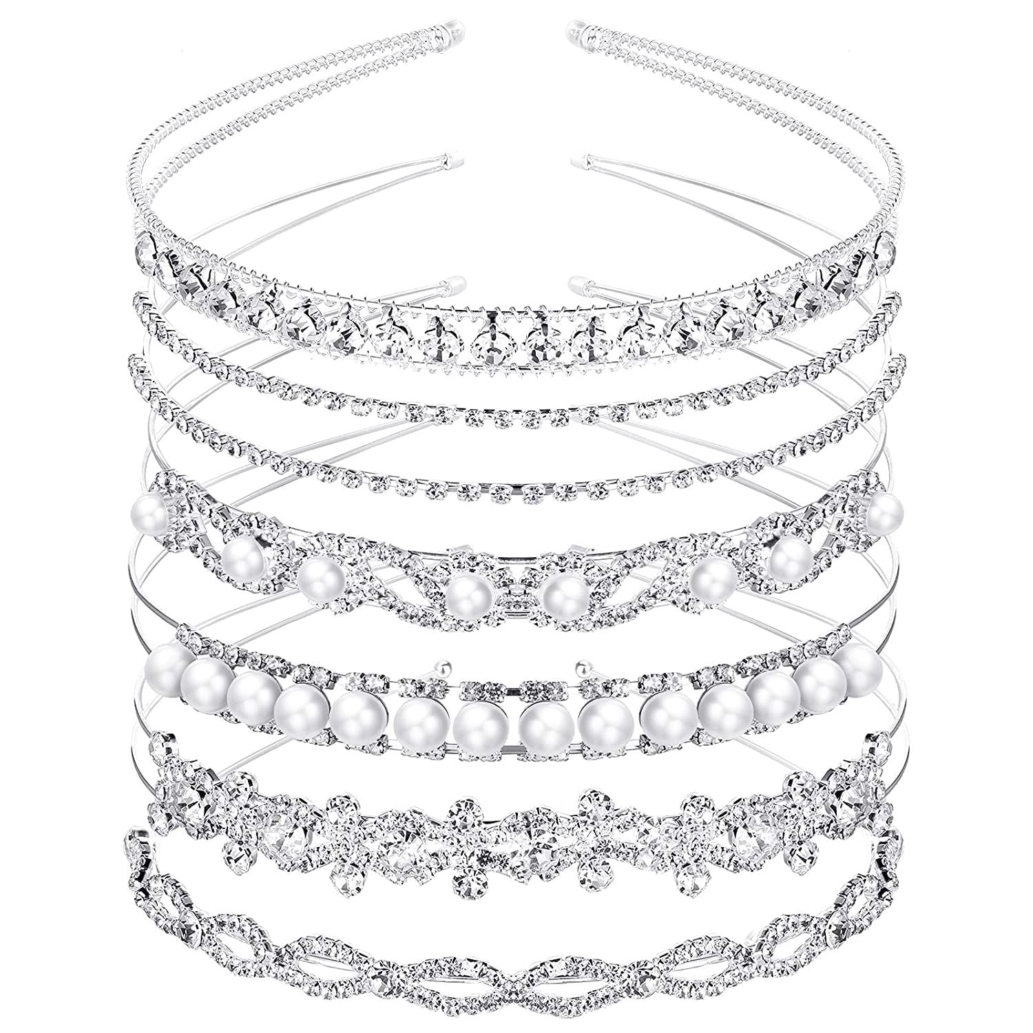 Crystal Flower Leaves Headband Tiara for Wedding