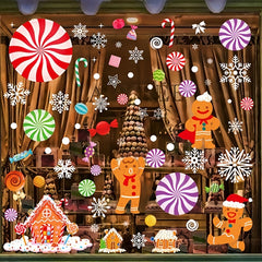 Christmas Gingerbread Man Snowman Sticker Decoration