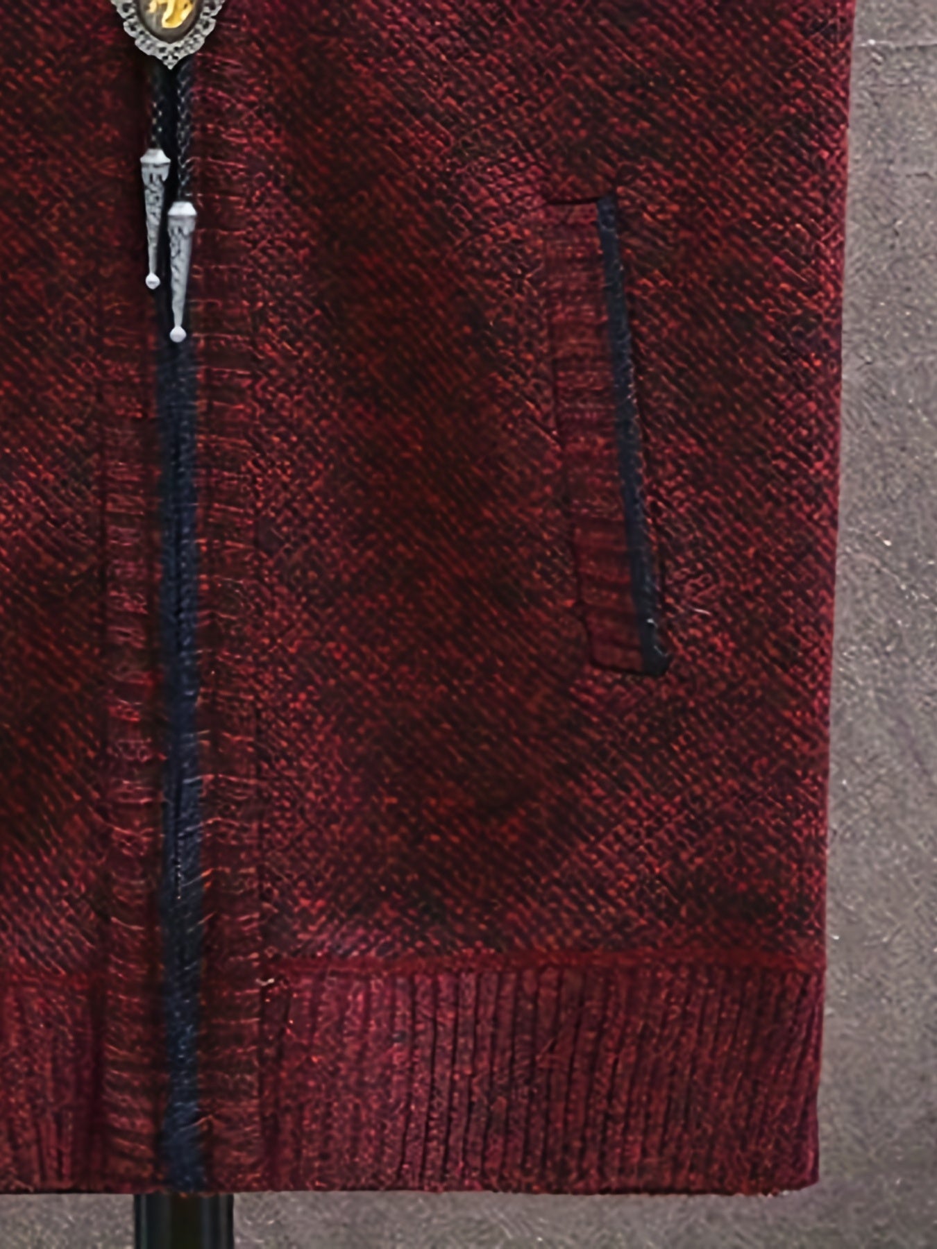 Vintage Style Stand Collar Zip Up Cardigan Vest