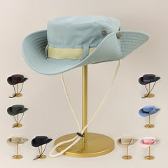 Drawstring Bucket Hat Outdoor Camping Mountaineering Hat