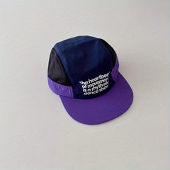 Kids Sunshade Baseball Cap with Embroidered Letters for Outdoor Sports
