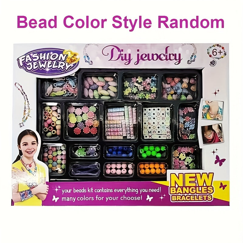 DIY Charm Bracelet Making Kit 240pcs Beads Chains Craft Girls Gift Set