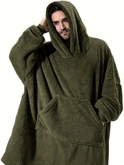 Hooded Fuzzy Lounge Robe with Pockets Women's Loungewear