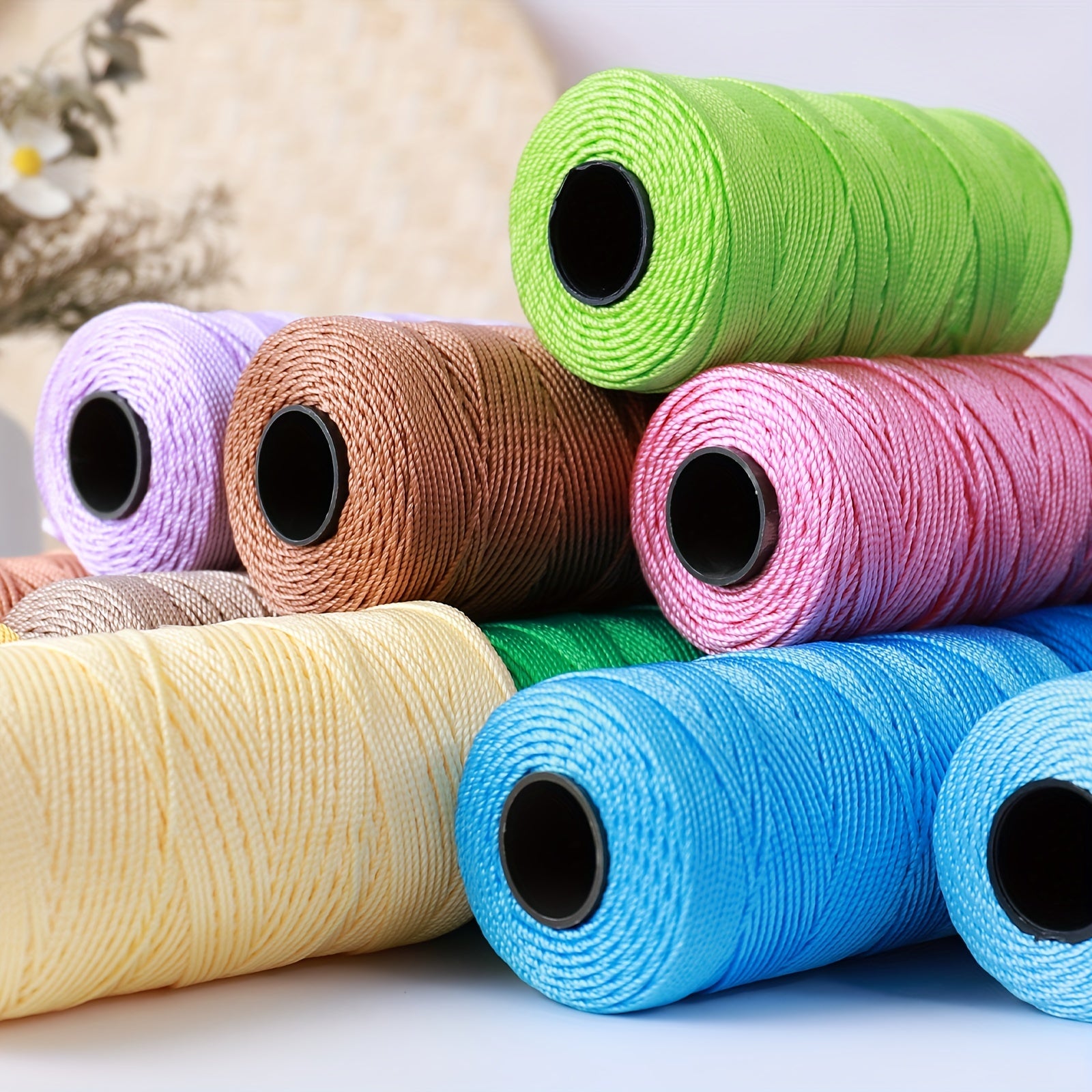 100g Crochet Yarn Braided Nylon Cord Rope DIY Jewelry Making Findings