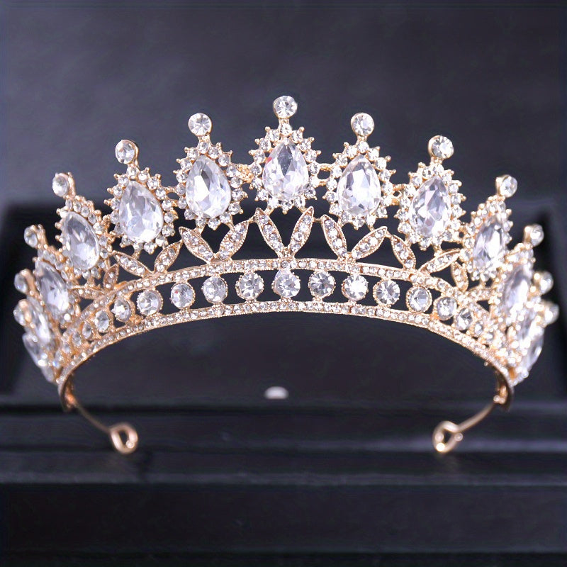 Glitter Rhinestone Crown Bridal Tiara Hair Accessories