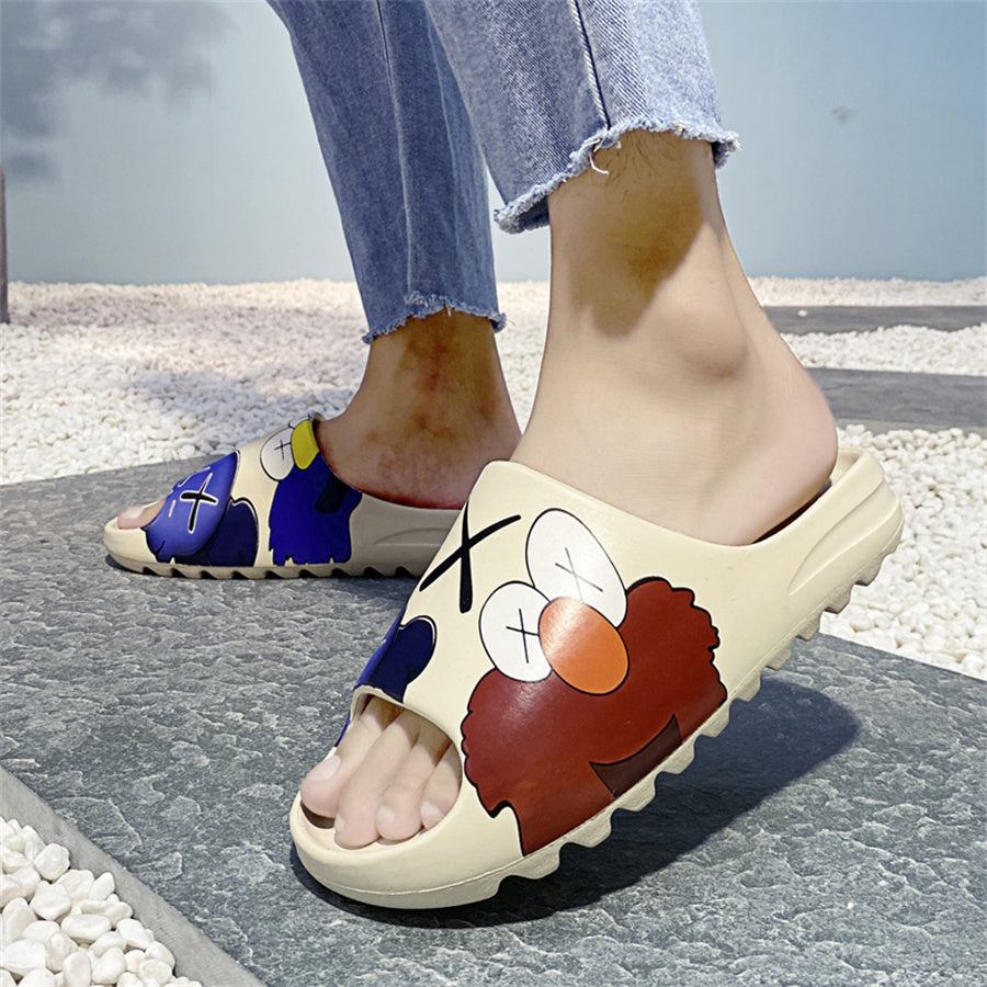 Men's Cartoon Slippers, Cozy Indoor House Shoes