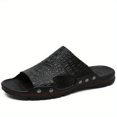 Men's Non Slip Slides Wear Resistant Comfy Beach Shoes Summer