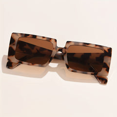 Tortoiseshell Rectangle Sunglasses Vintage Outdoor Glasses UV400