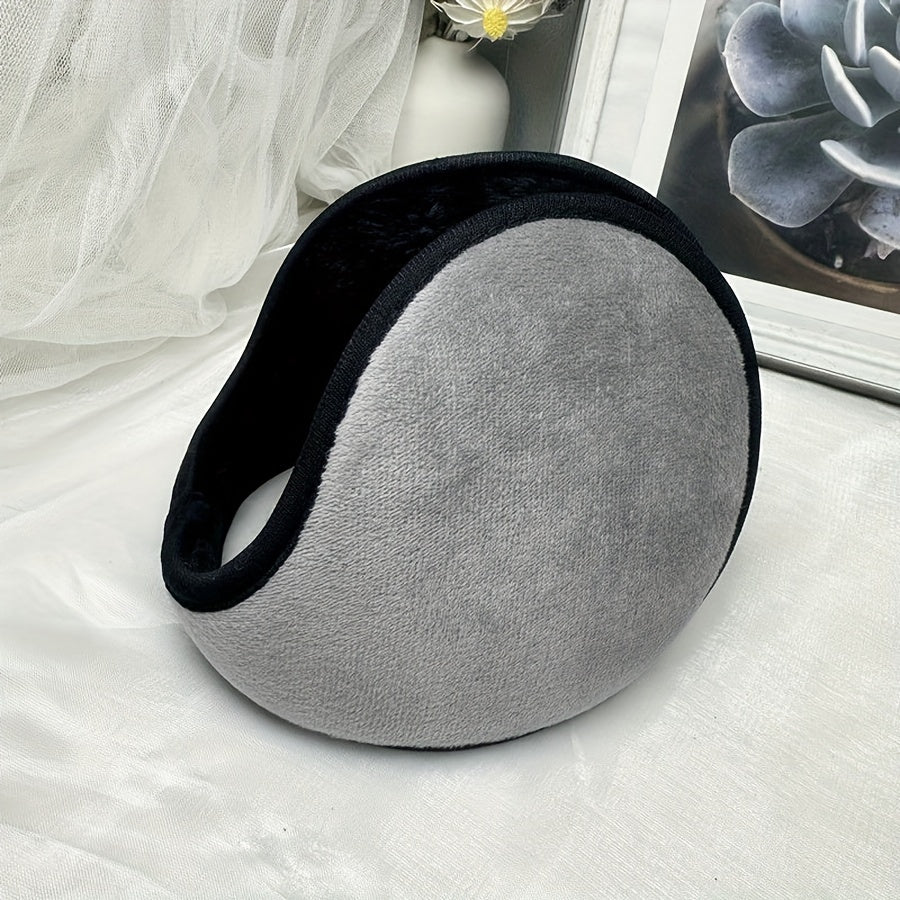 Classic Winter Ear Muffs Thickened Polyester Warm Ear Covers Unisex Hand Wash