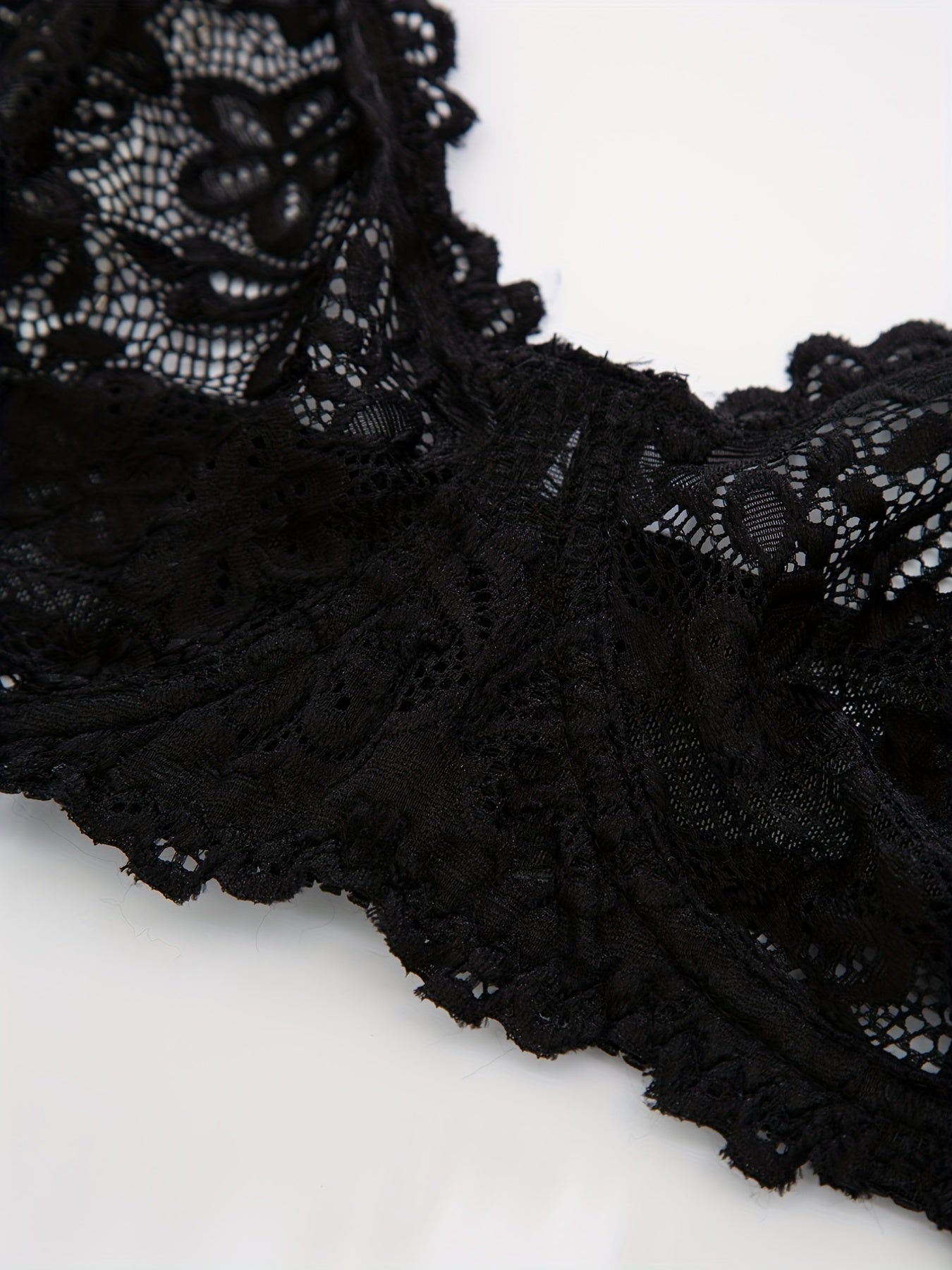  Sexy Bra Women's Plus Floral Lace Letter Tape Hook & Eye Bra