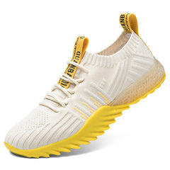 Women's Knitted Lace Up Running Shoes Sneakers Low Top