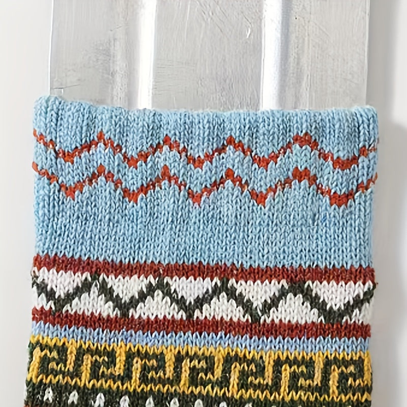 Geometric Pattern Women's Mid Tube Socks