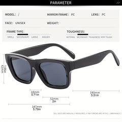 Y2K Square Sunglasses HipHop Block Anti Glare UV400