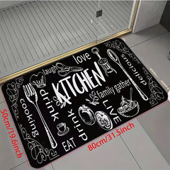 Non-slip Oilproof Kitchen Floor Mat Water-resistant Fluffy Mat