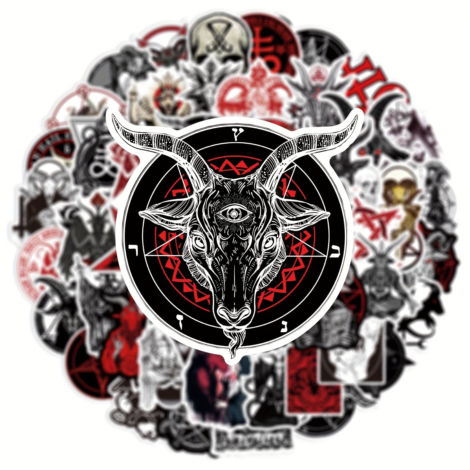 50pcs Devil Satan Graffiti Stickers For Mobile Phone Tablet Skateboard
