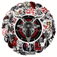 50pcs Devil Satan Graffiti Stickers For Mobile Phone Tablet Skateboard