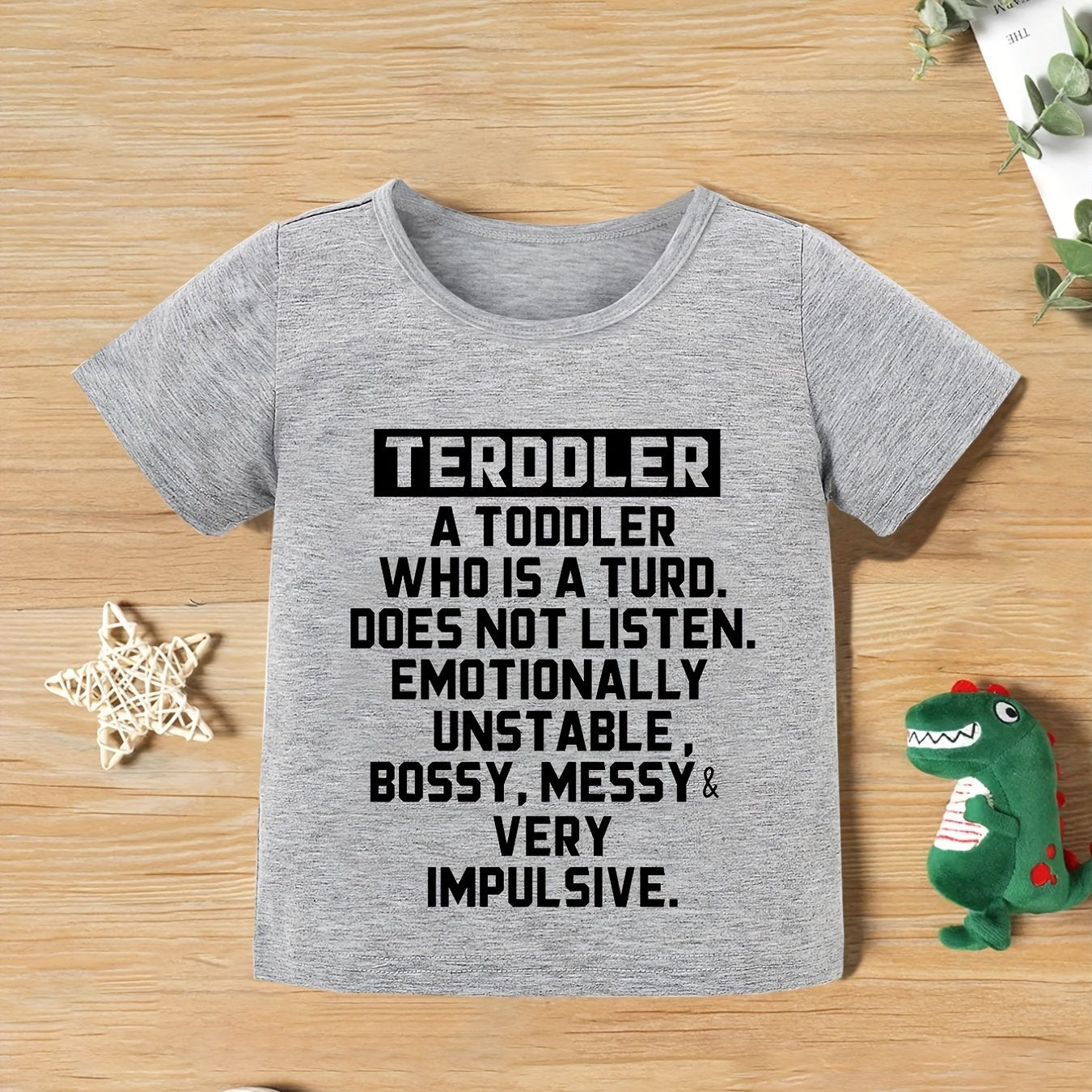 Letter Print Round Neck T shirt Casual Baby Summer Clothes