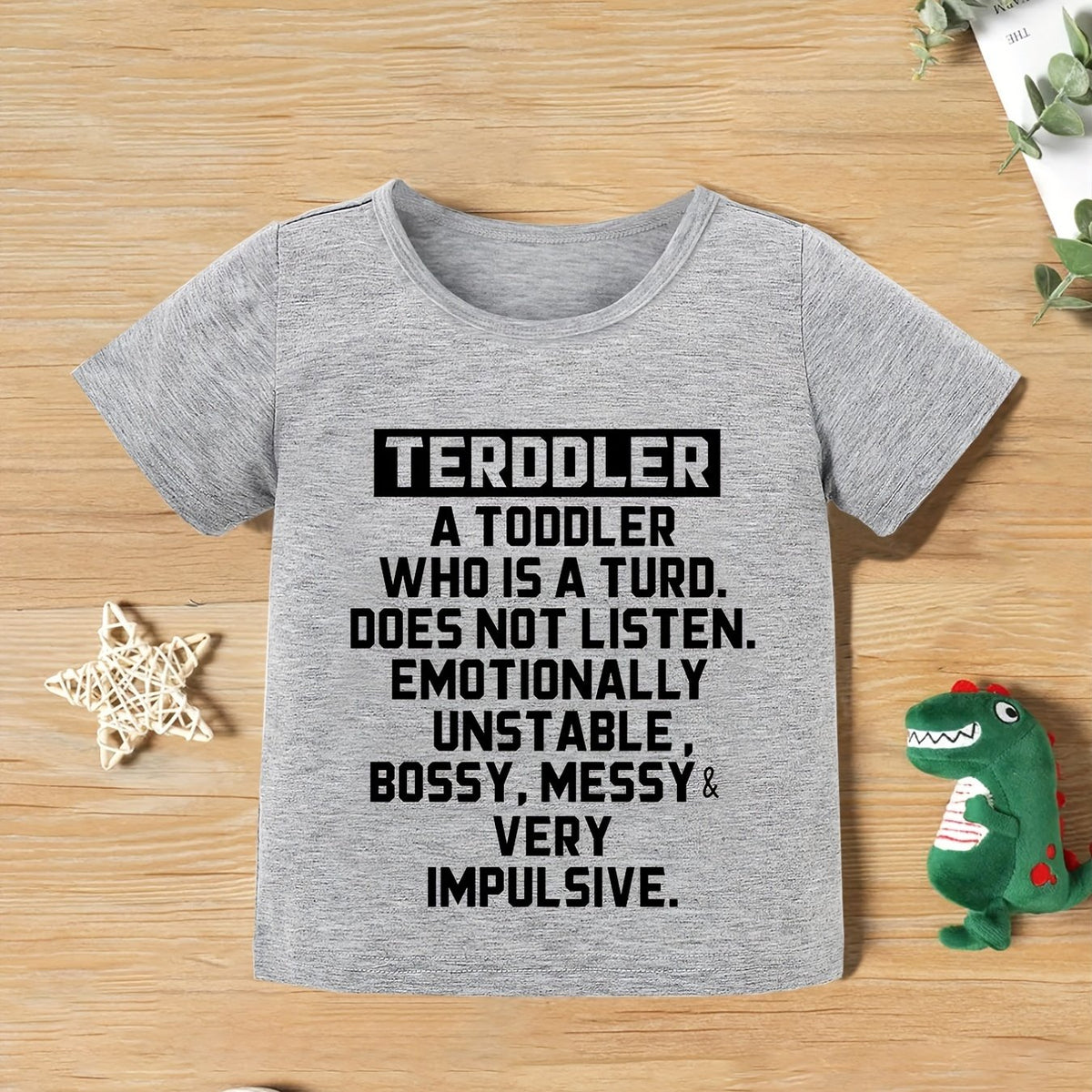 Letter Print Round Neck T shirt Casual Baby Summer Clothes