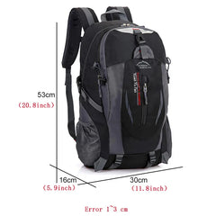 40L Waterproof Outdoor Backpack Nylon Sports Travel Hiking Rucksack
