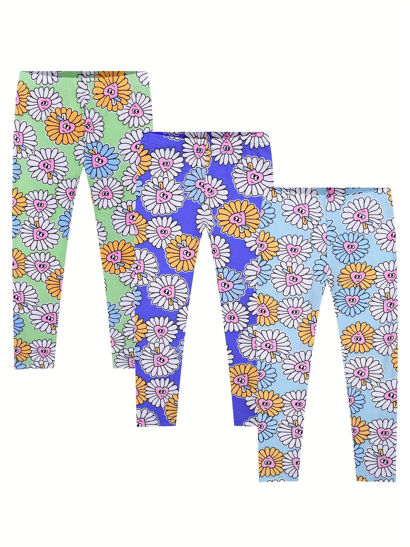 Girls High Stretch Slim Leggings Ankle Length Pants