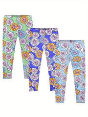 Girls High Stretch Slim Leggings Ankle Length Pants