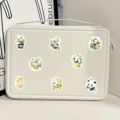 64pcs Pandas Stacking Cartoon Stickers, PVC Waterproof Game Stickers