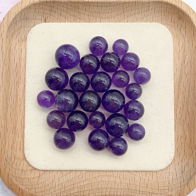 5pcs Amethyst Balls 10-14mm Natural Crystal Crafts