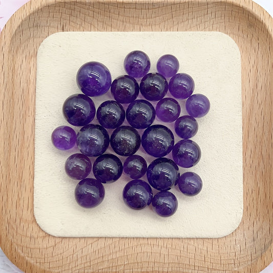 5pcs Amethyst Balls 10-14mm Natural Crystal Crafts
