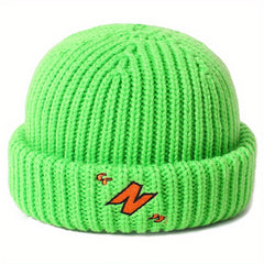 Men's Winter Embroidered Knitted Cap