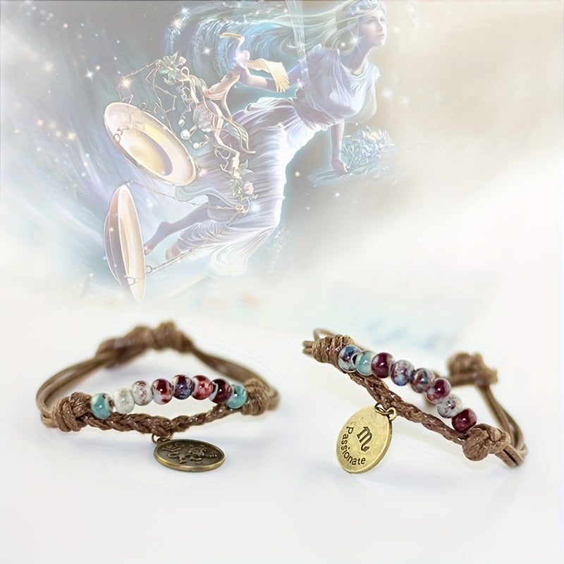 12 Constellation Retro Bracelet for Men