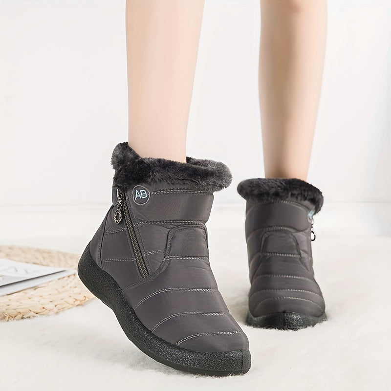 Thermal Fur Lined Snow Boots Non Slip Winter Boots