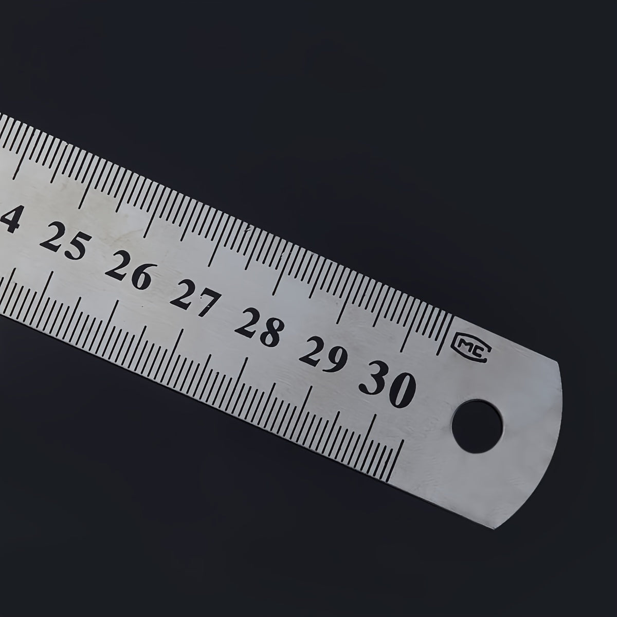 12in Stainless Steel Ruler for Student School Office