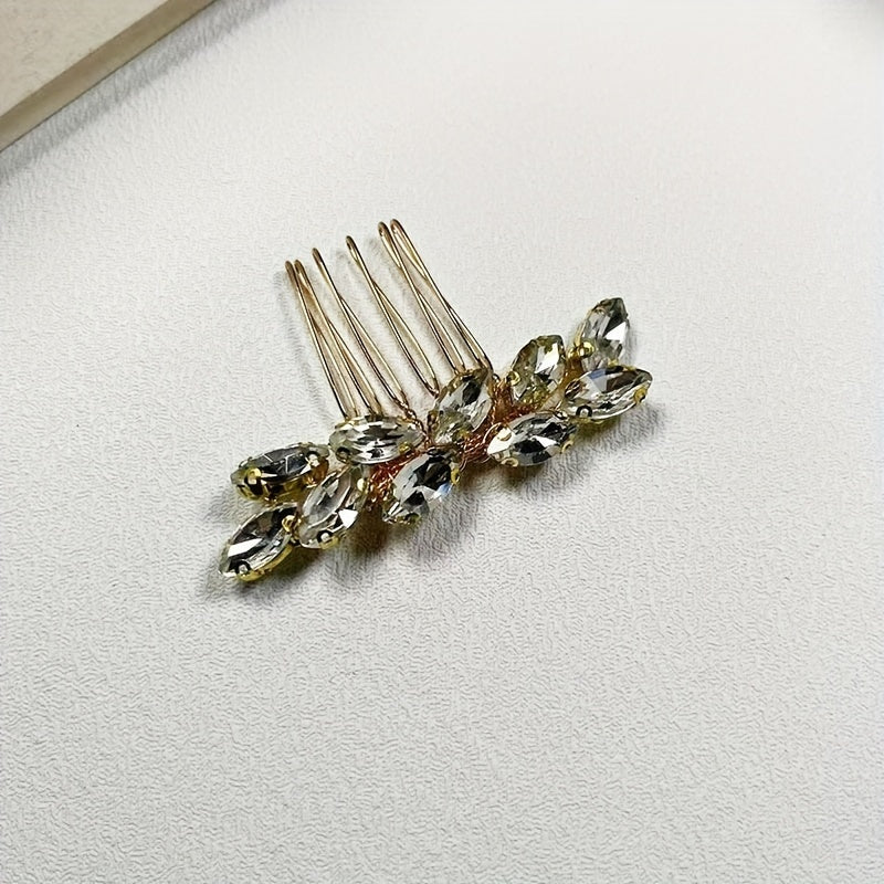 Crystal Rhinestone Hair Comb Head Jewelry Bridal Wedding Hair Accessories