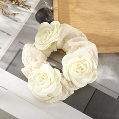 Fabric Rose Scrunchie Hair Tie Hair Accessories Hair Scrunchie Head Tie
