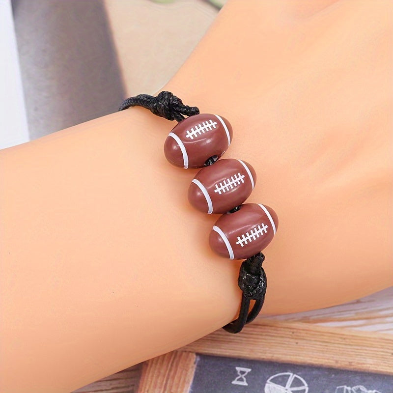 Sports Bracelet for Rugby Baseball Basketball Football Fans