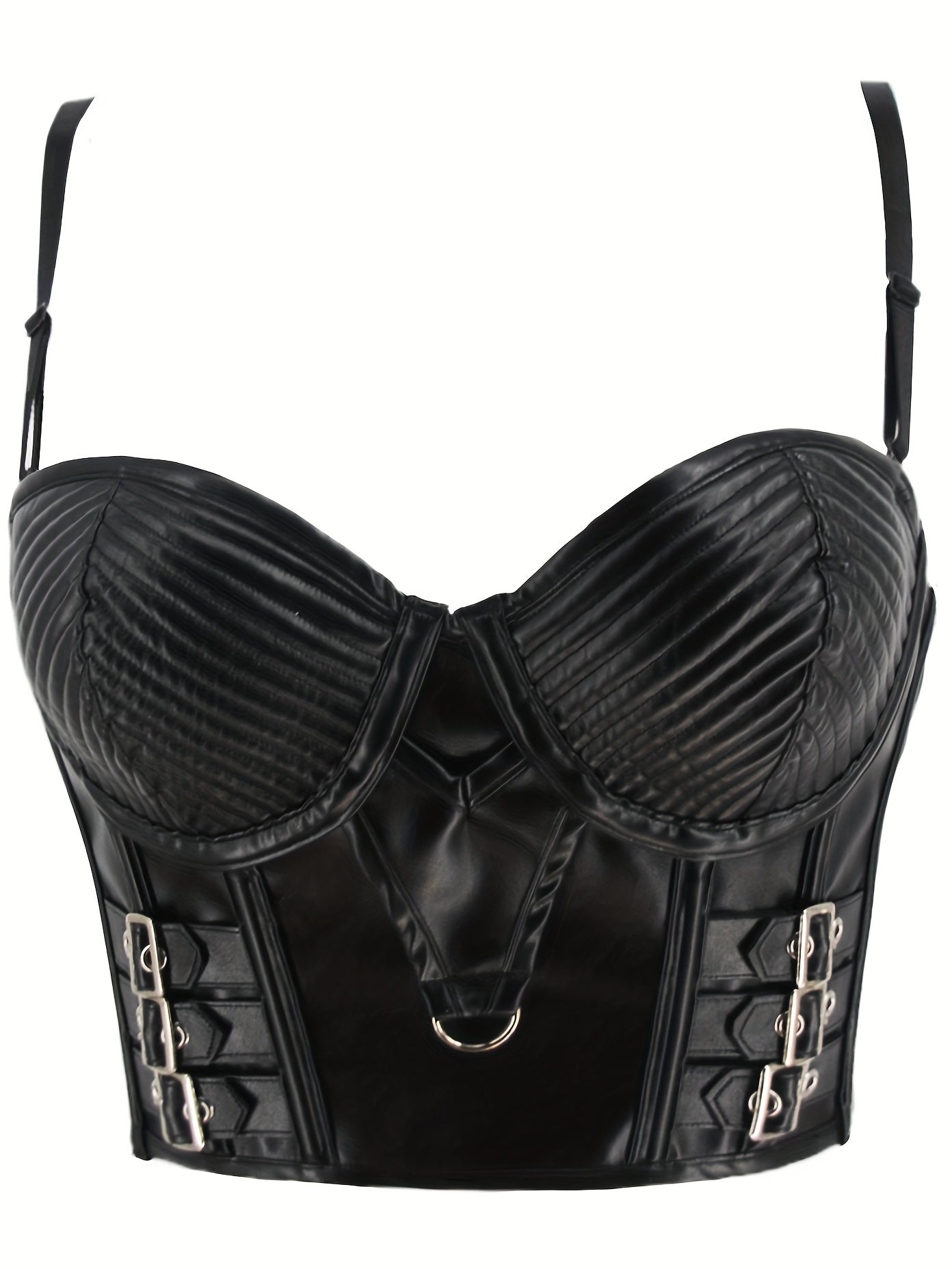PU Leather Shaping Cami Top Gothic Punk Bustier Corset