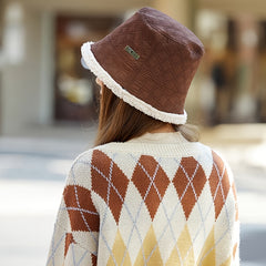 Brown Fleece Lined Winter Fishing Hat