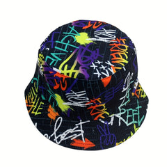 Sunshade Letter Print Bucket Hat for Men Women